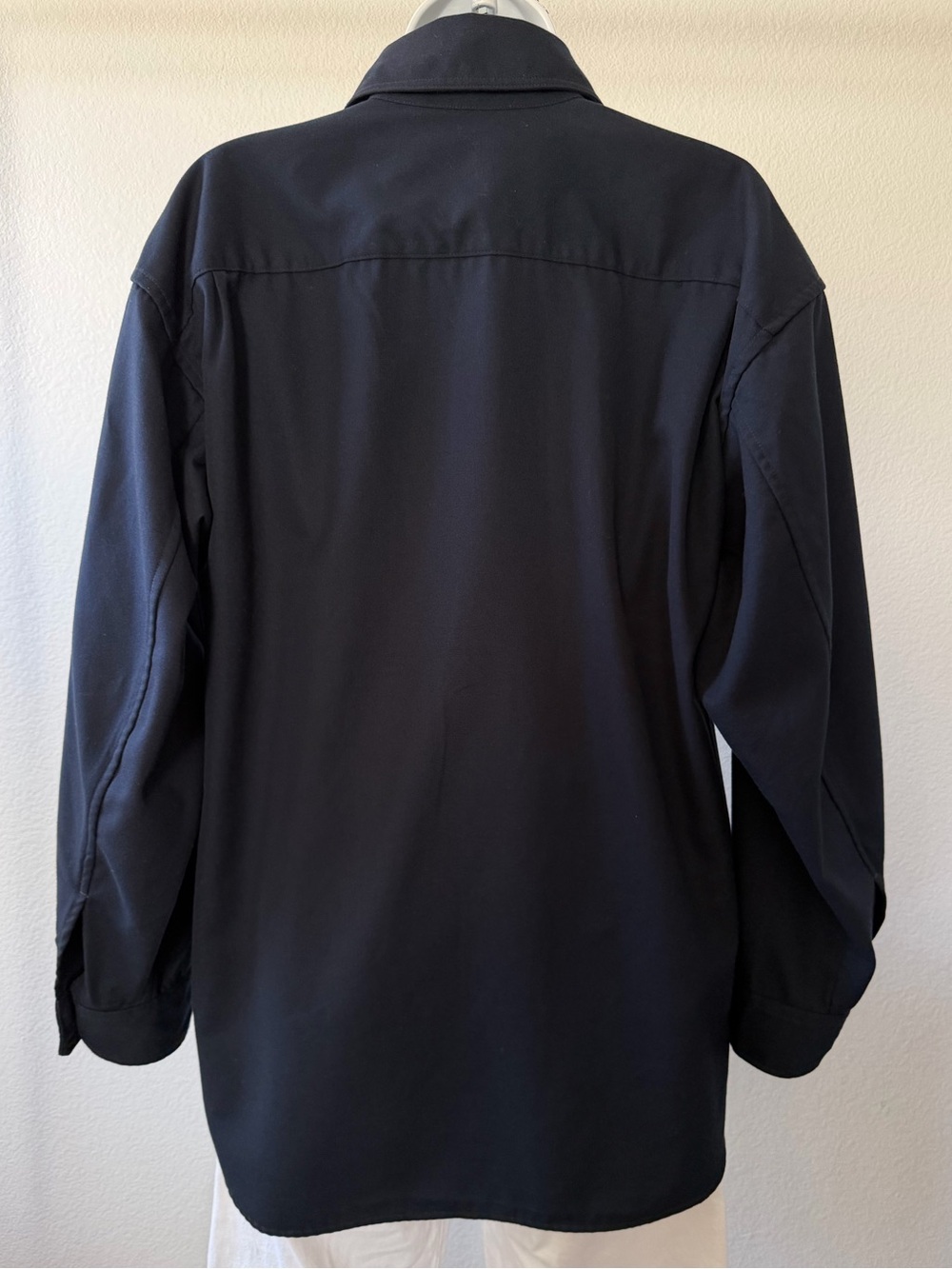 Uniqlo Twill Work Oversized Navy Shirt Unisex Size M - Picture 6 of 13
